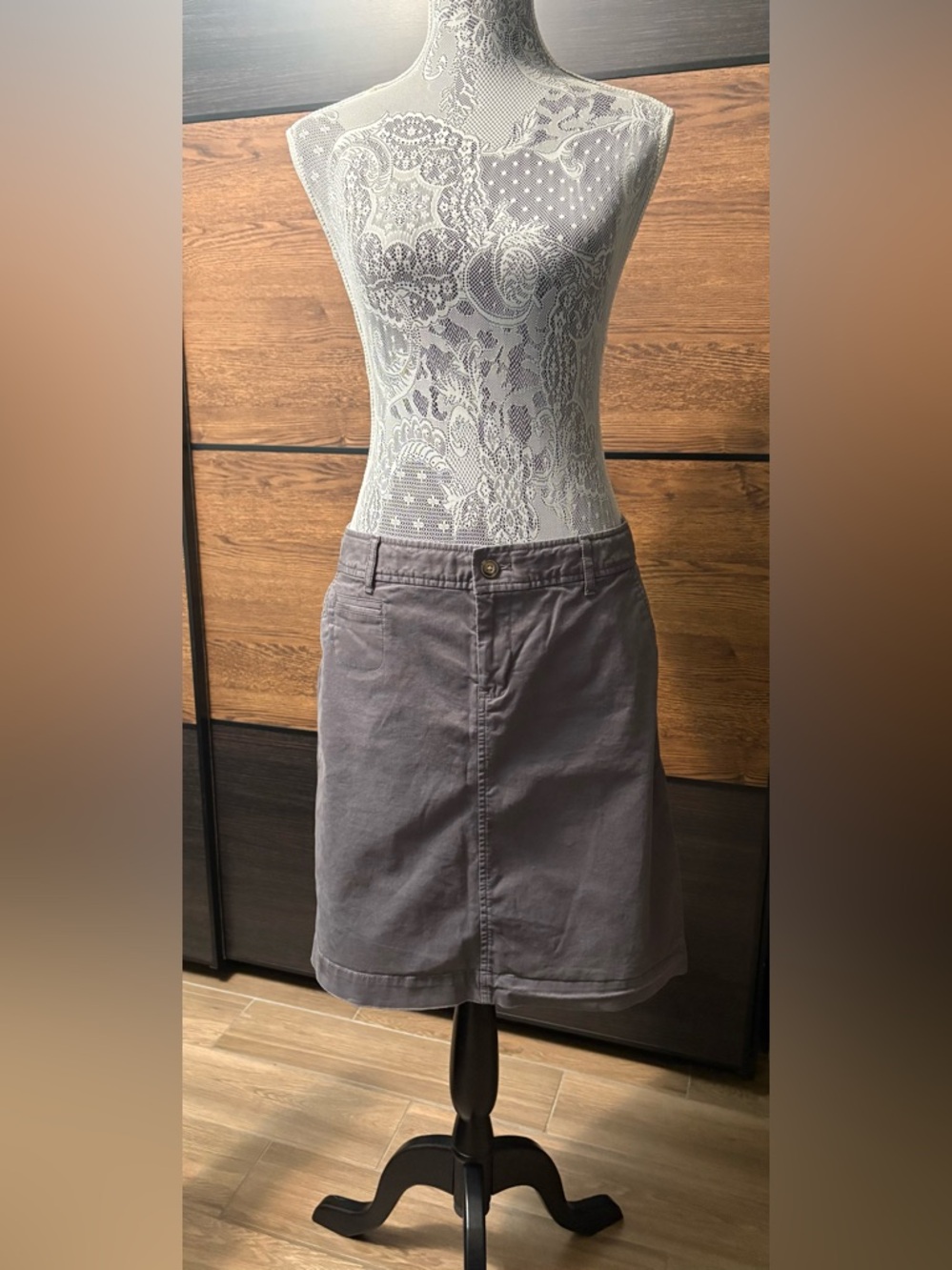 Old Navy Gray Midi Pencil Skirt